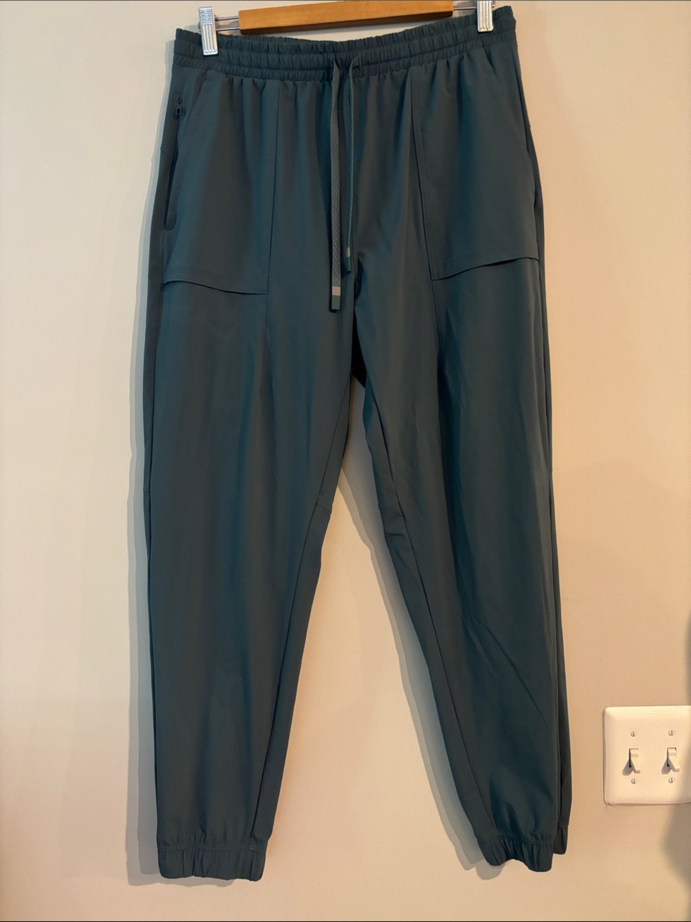 Jogger Pants in Teal with Elastic Waist